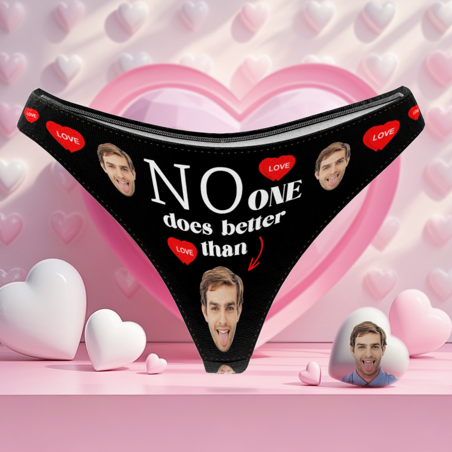 Personalize Face Thong I'M YOURS NO REFUND Thogs Valentine's Day Gift For Her - MyFaceSocksAU