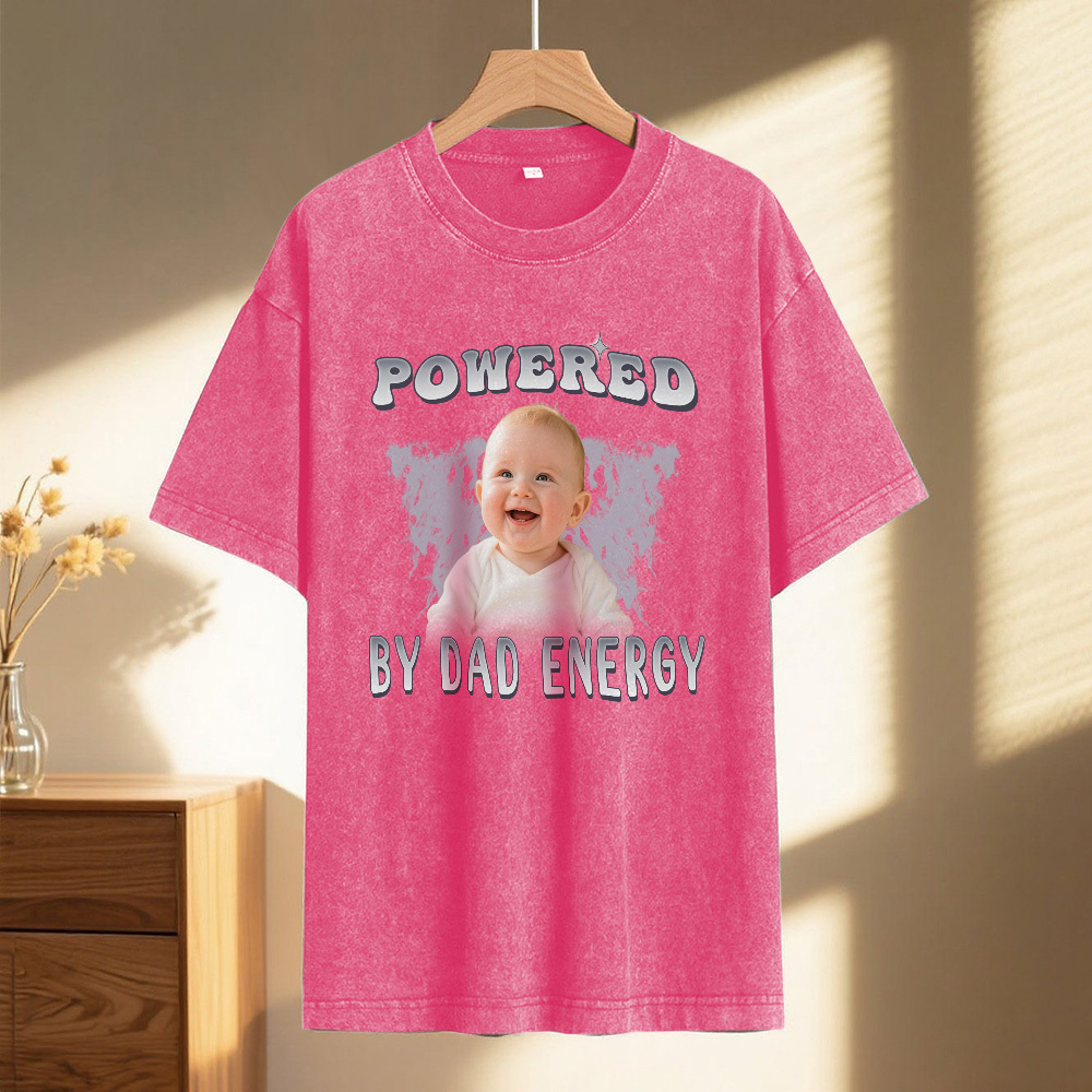 Custom Photo Vintage T-Shirt Vintage Graphic Tee Retro Washed Fathers Day Funny Pet Humor Gift Unisex 90s Photo Top - MyFaceSocksAU