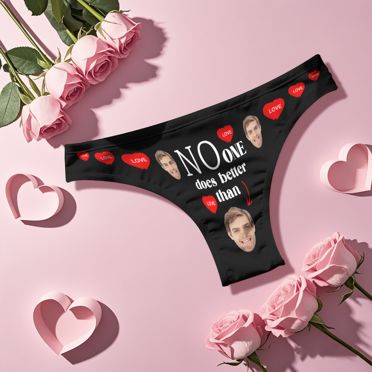 Personalize Face Thong I'M YOURS NO REFUND Thogs Valentine's Day Gift For Her - MyFaceSocksAU