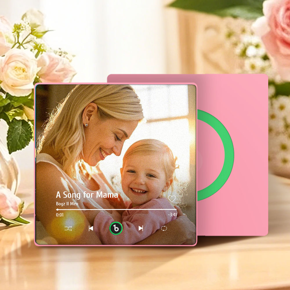 Father's Day Custom Music Fridge Magnet Gift Colorful Frame Album Fridge Magnet Music Wall Photo Sticker Music Movement That Can Be Played Gift - MyFaceSocksAU