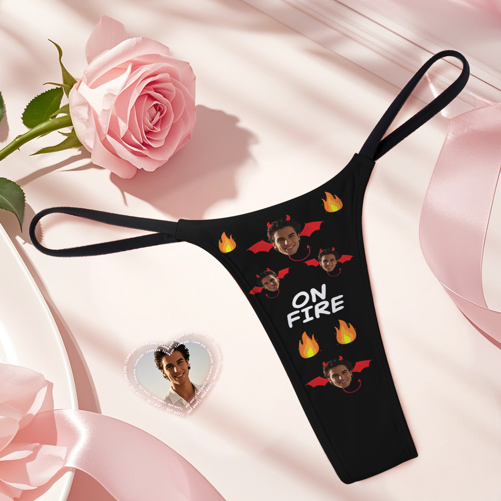 Custom Thongs Face Photo Panties Face Mash Underwear Briefs Valentine Gifts For Her - MyFaceSocksAU