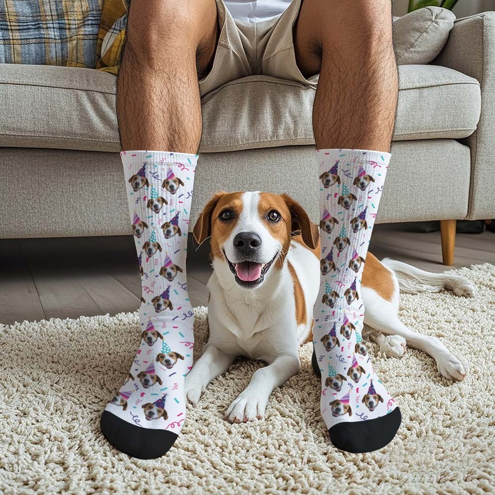 Custom Full Face Socks Golf Club Black Socks Personalized Photo Custom Design Best Gift Idea - MyFaceSocksAU