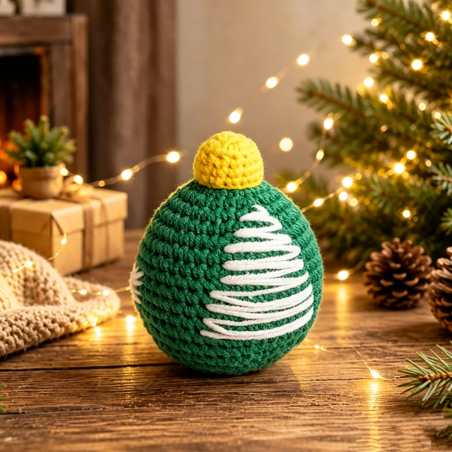 Crochet Christmas Plant Pot Cover – Handmade Holiday Decor for Home & Office - MyFaceSocksAU