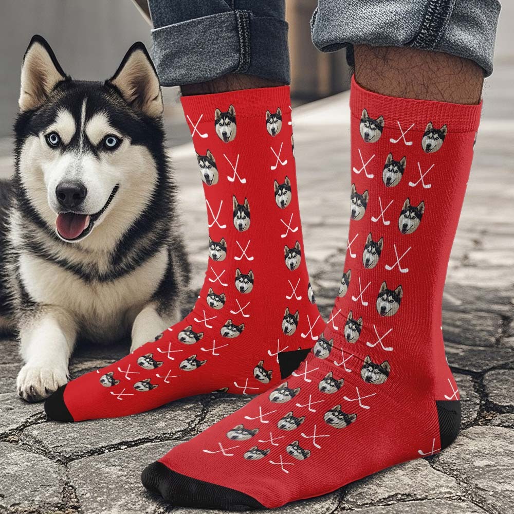 Custom Full Face Socks Golf Club Black Socks Personalized Photo Custom Design Best Gift Idea - MyFaceSocksAU