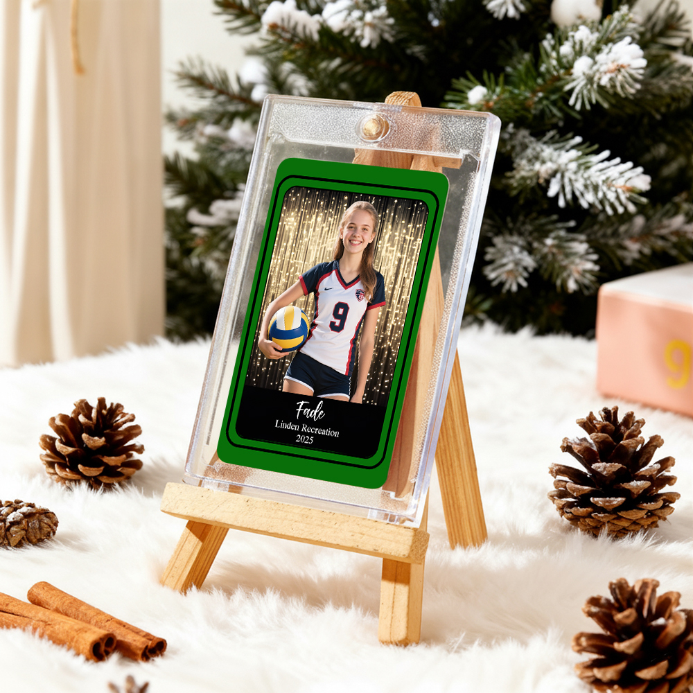 Personalized Sports Themed Game Card Custom Photo Card with Colorful Background Options Gift for Athletes And Sports Fans - MyFaceSocksAU