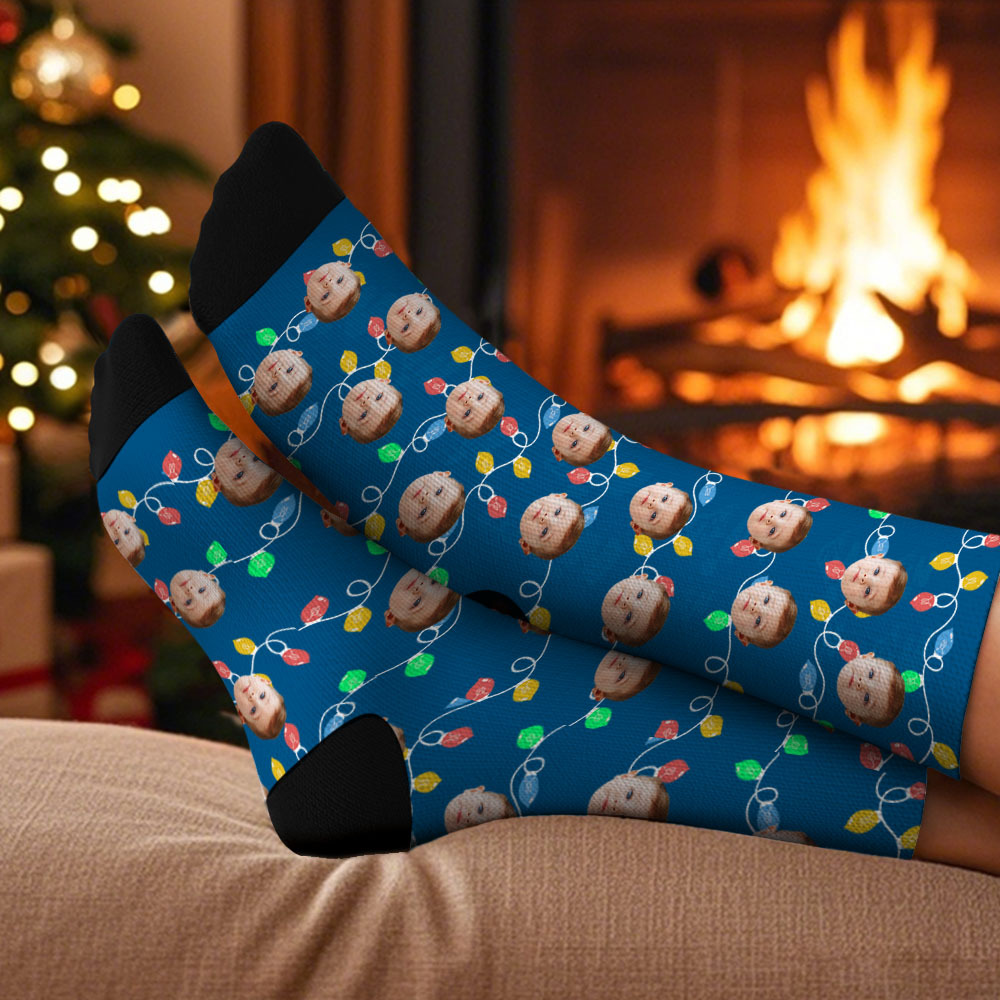 Custom Christmas Face Socks Personalized Funny Custom Designs Best Gift Idea - MyFaceSocksAU