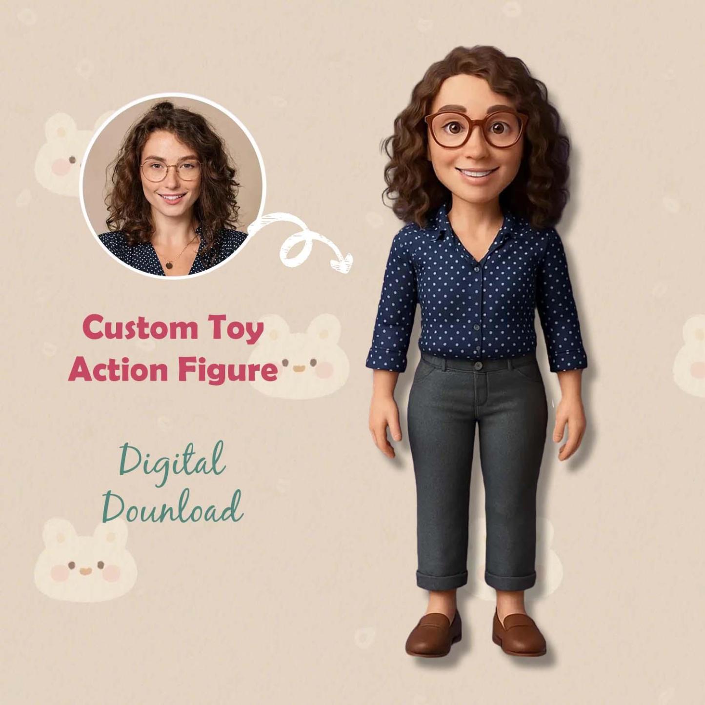 Custom 3D Toy Figure Mini Figures Personalization Photo Blind Box Gifts For Him - MyFaceSocksAU
