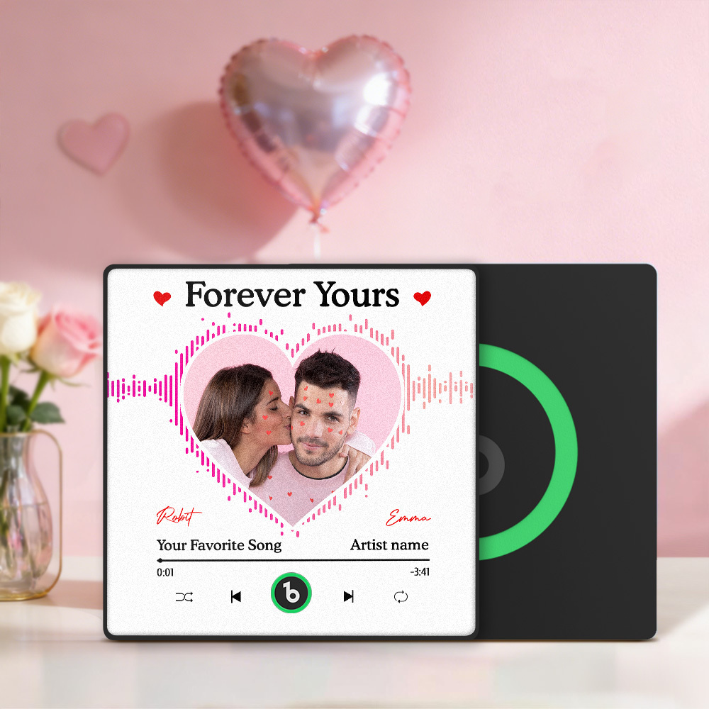 Custom We Are Together Even When We're Apart Fridge Magnet Music Can Be Played Without Cell Phone Music Personalized Name and Photo Bluetooth Fridge Magnet - MyFaceSocksAU