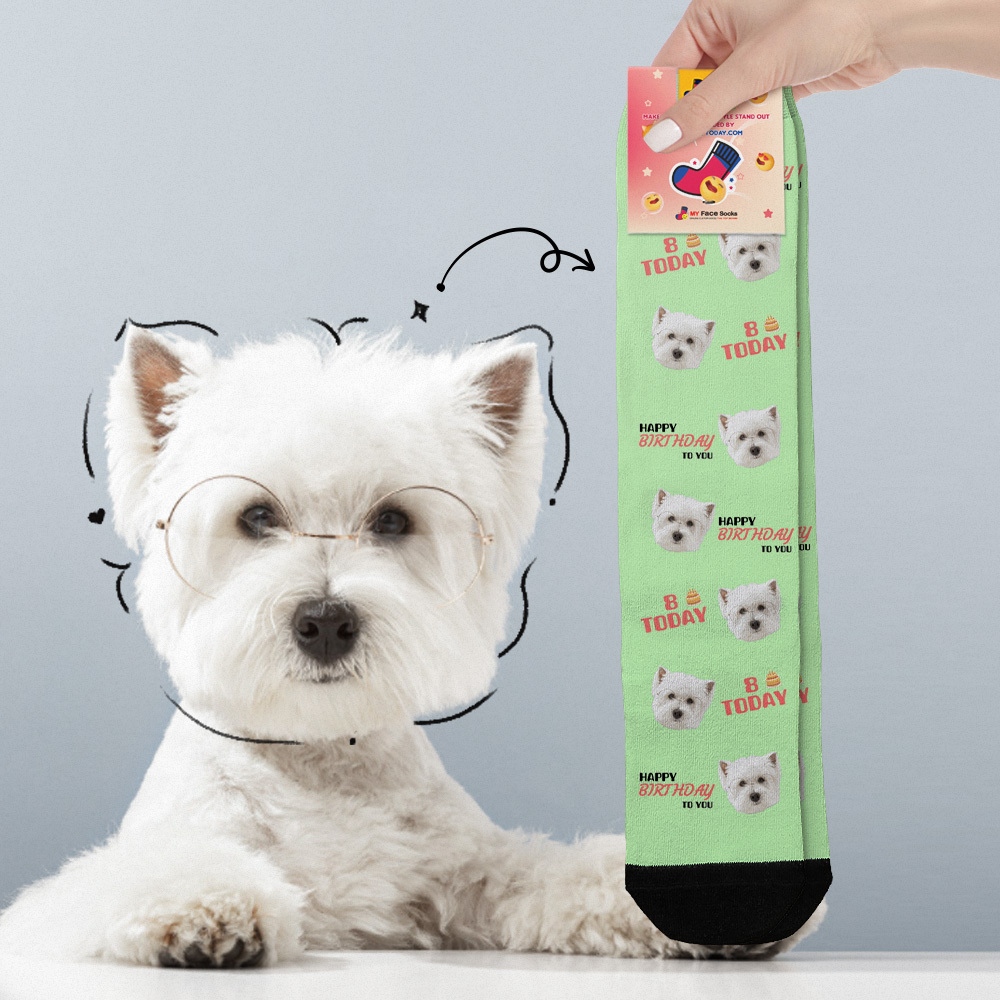 Custom Face Socks Age and Face Socks Birthday Gift Idea Happy Birthday To You - MyFaceSocksAU
