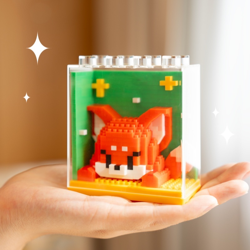 Children's Zoo Small Particle Building Blocks Toy Ornaments Model Gift Animal Building Blocks Blind Box Christmas Gifts for Family and Children - MyFaceSocksAU