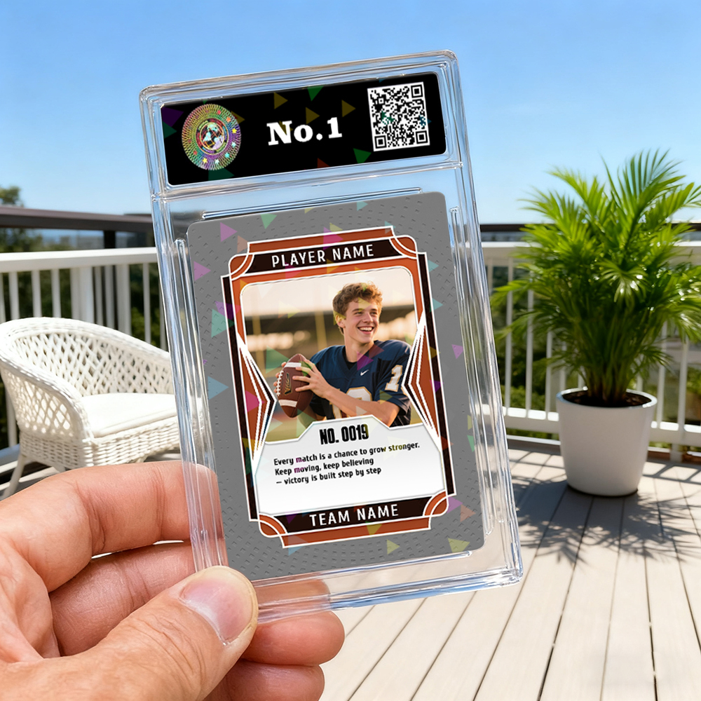 Custom Sports Trading Card Personalized Photo Portrait Card for Athletes and Fans - MyFaceSocksAU