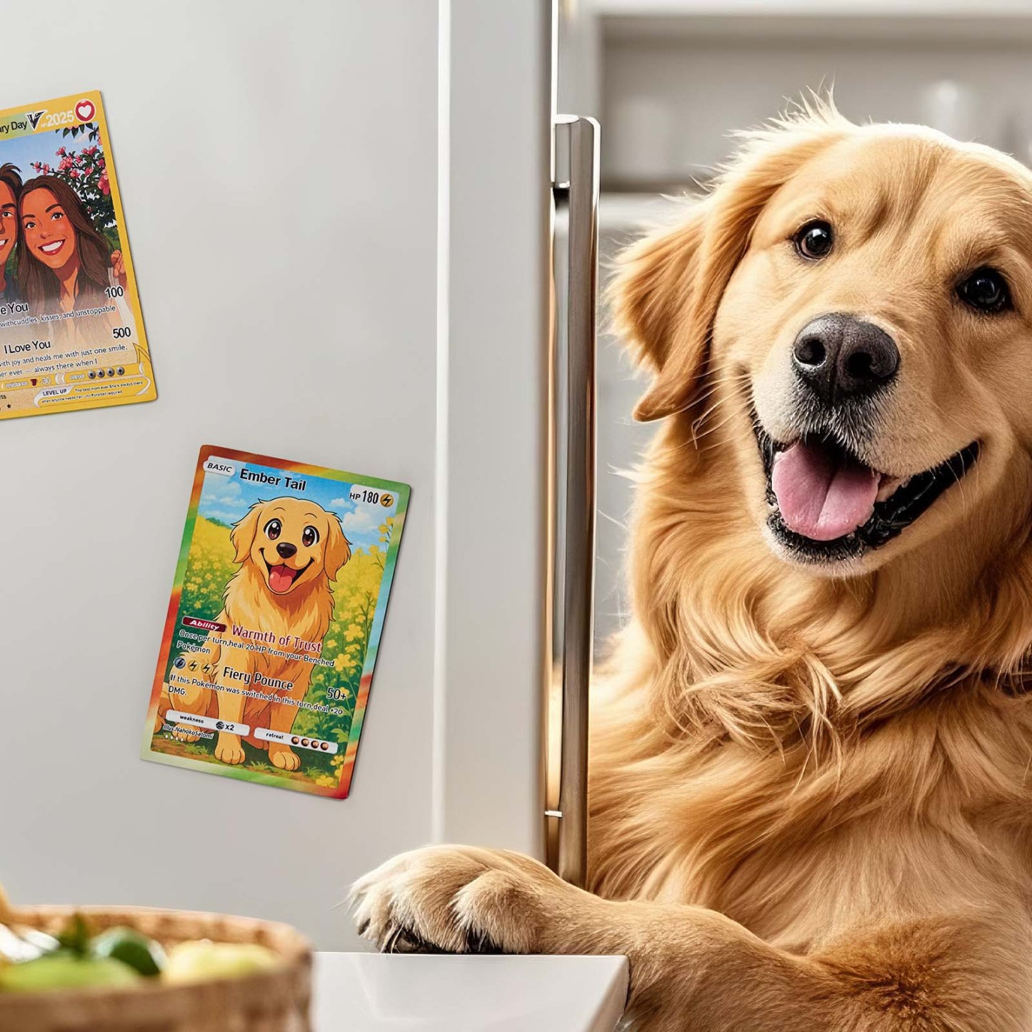 Custom Poke Card Cute Pet Magnet Photo Cartoon Fridge Magnets Fun Custom Keepsake for Any Occasion - MyFaceSocksAU