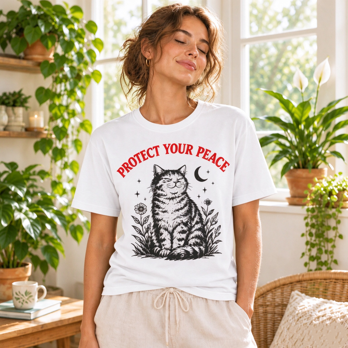 Tabby Cat T-Shirt – Bold Graphic Tee for Cat Lovers, Activists & Supporters, Statement Gift for Holidays