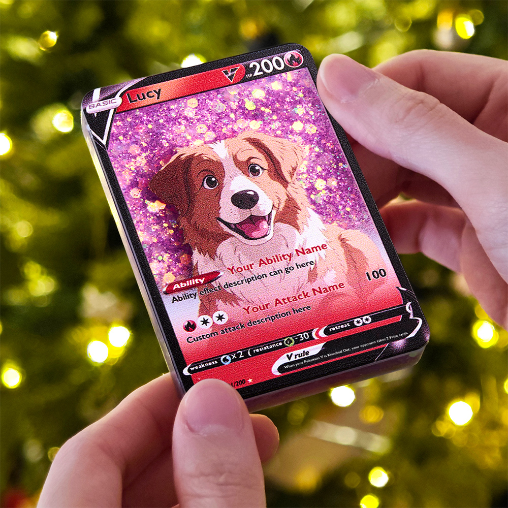 Custom Multicolor Flowing Sand Card Acrylic Card for Pet Lovers & Couple Anniversary Christmas Gift Idea