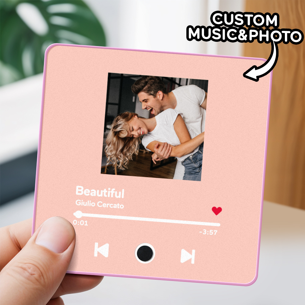 Father's Day Personalized Photo Album Fridge Magnet Music Wall Photo Sticker Music Movement That Can Be Played Without Cell Phone Music Fridge Magnet Pro Can Play Songs - MyFaceSocksAU