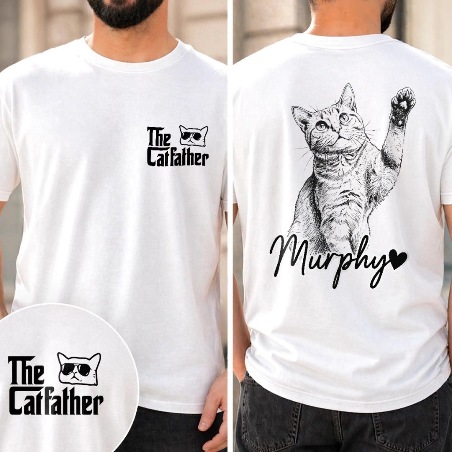 Custom Photo Unisex T-shirt Personalized Father's Day Birthday Gifts For Dog Cat Lovers, Dog Dad And Mom, Cat Owners - Home Is Where My Pets Are - MyFaceSocksAU