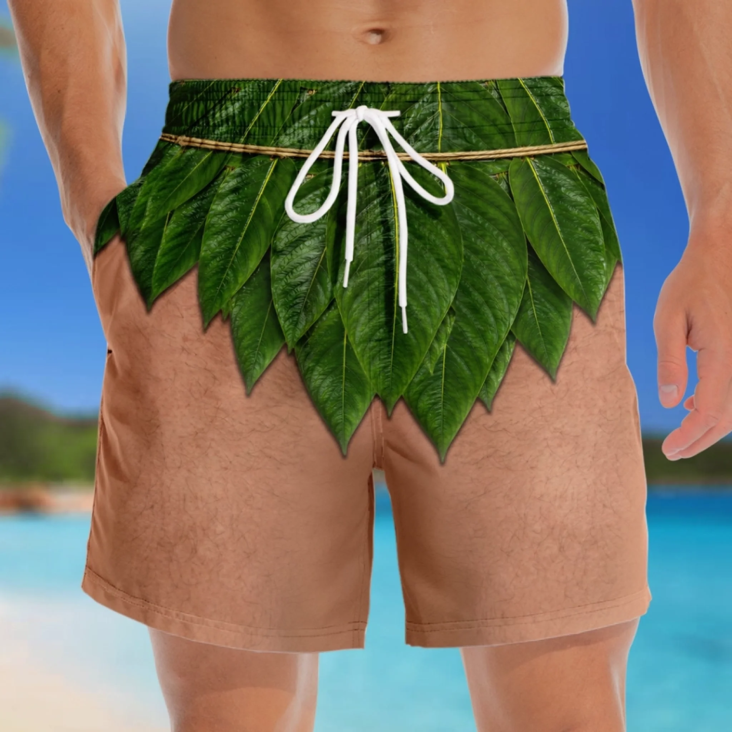 Custom Funny Men Swim Trunks - Personalized Summer Vacation And Travel Gifts For Men - Maximum Confidence - MyFaceSocksAU
