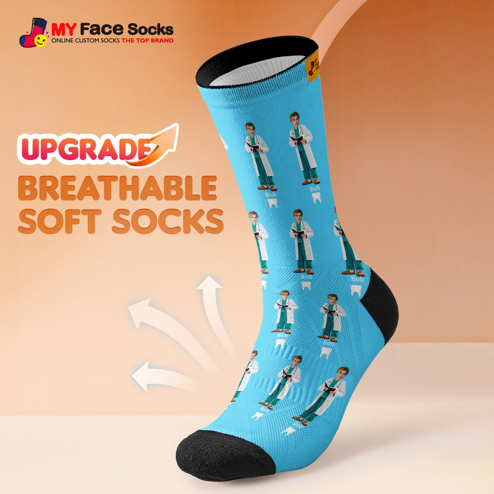 Custom Face Socks #BFF Add Multiple Photos Gift for Besties Personalized Face Socks - MyFaceSocksAU