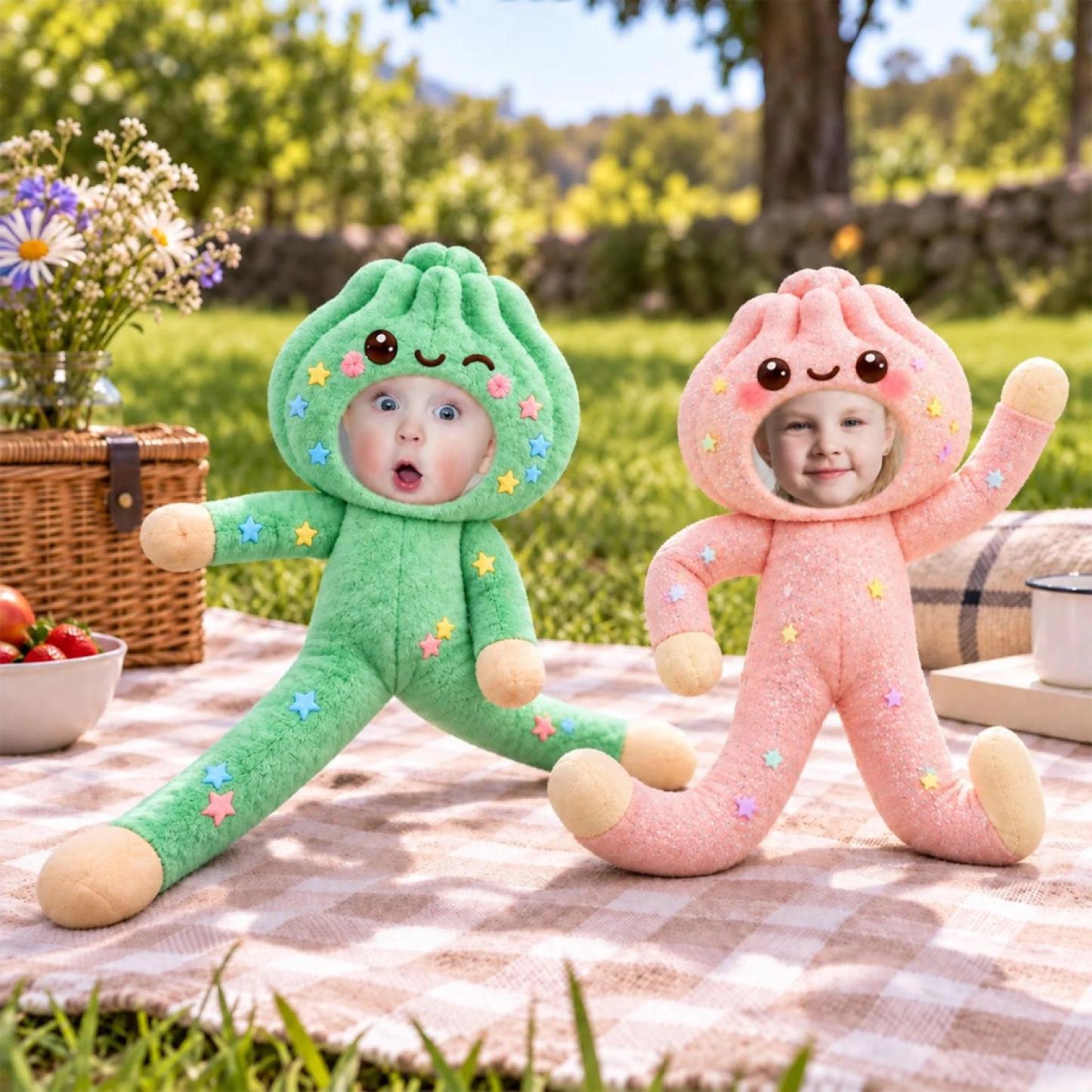 Custom Funny Pet Photo Christmas Plush Doll Gifts For Pet Lovers • My Merry Pup - Personalized Poseable Plush Doll - MyFaceSocksAU