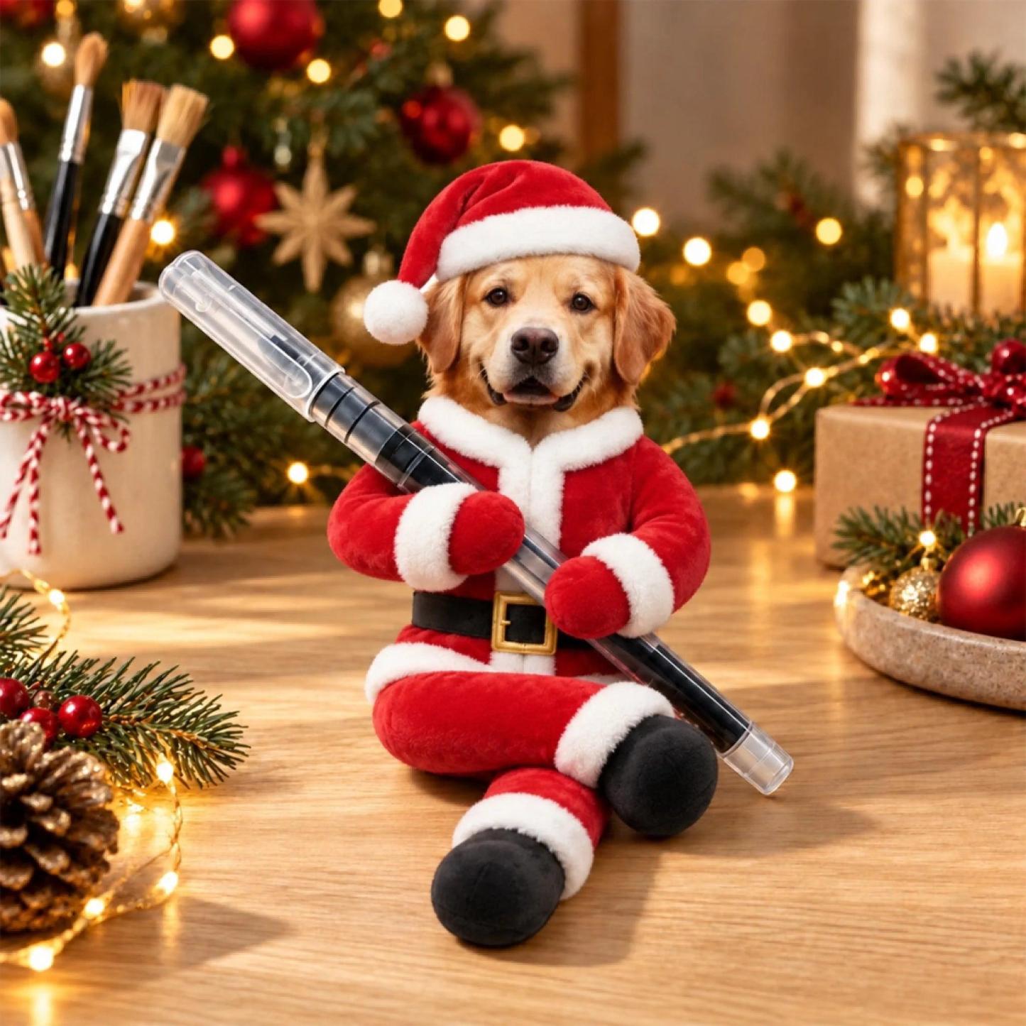 Custom Funny Pet Photo Christmas Plush Doll Gifts For Pet Lovers • My Merry Pup - Personalized Poseable Plush Doll - MyFaceSocksAU