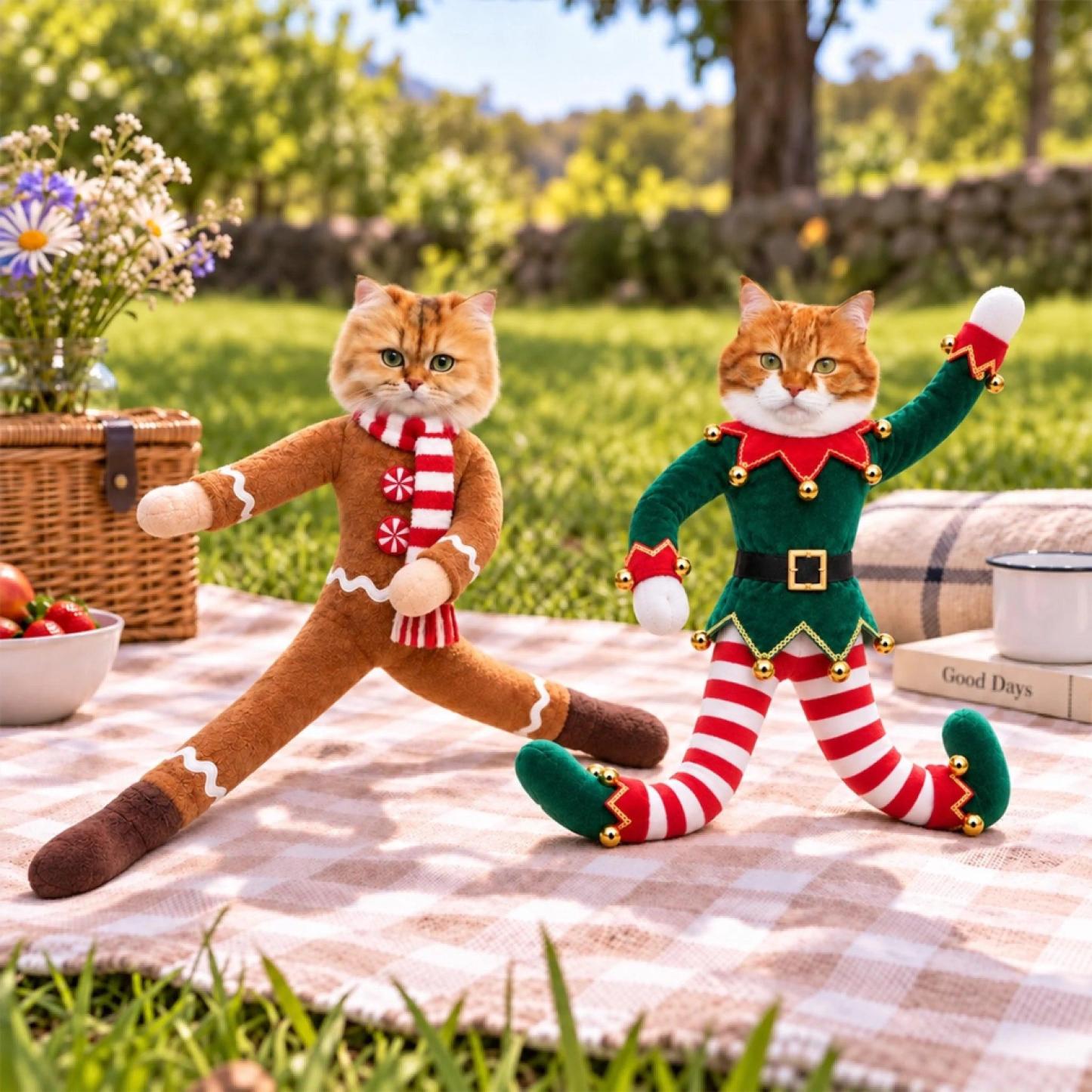 Custom Funny Pet Photo Christmas Plush Doll Gifts For Pet Lovers • My Merry Pup - Personalized Poseable Plush Doll - MyFaceSocksAU