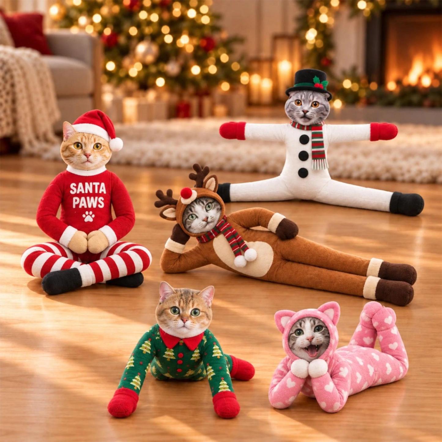 Custom Funny Pet Photo Christmas Plush Doll Gifts For Pet Lovers • My Merry Pup - Personalized Poseable Plush Doll - MyFaceSocksAU