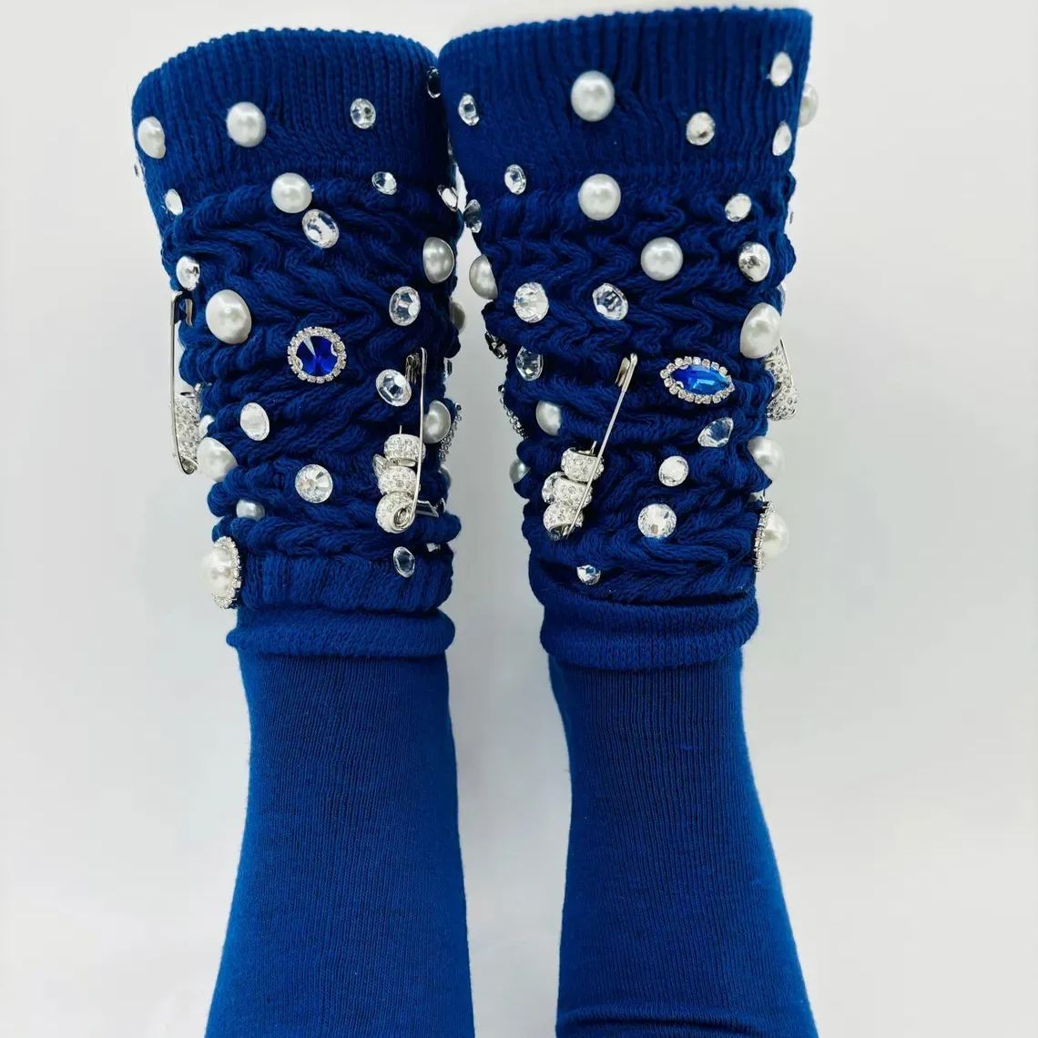 Slouch Sock With Charms Each pair is freestyle MAKE YOUR OWN DIY VIRAL TRENDING JUNK SOCKS & BROOCH PINS