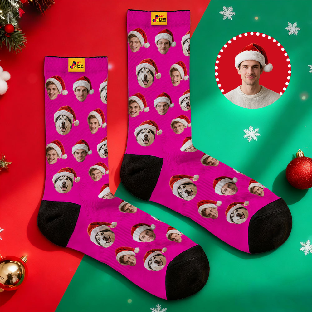 Christmas Gift Custom Face Socks Personalized Socks with Faces Photo Funny Gift Photo Family Socks