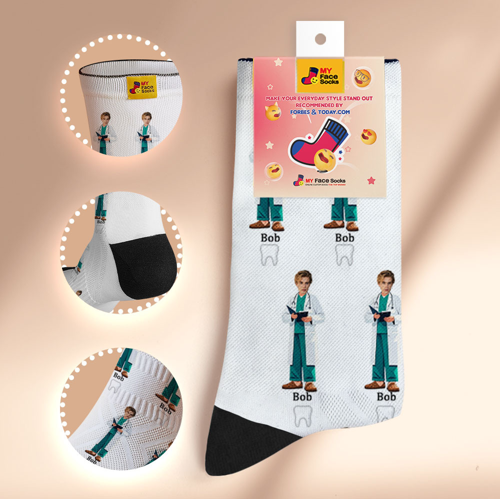 Custom Face Socks #BFF Add Multiple Photos Gift for Besties Personalized Face Socks - MyFaceSocksAU