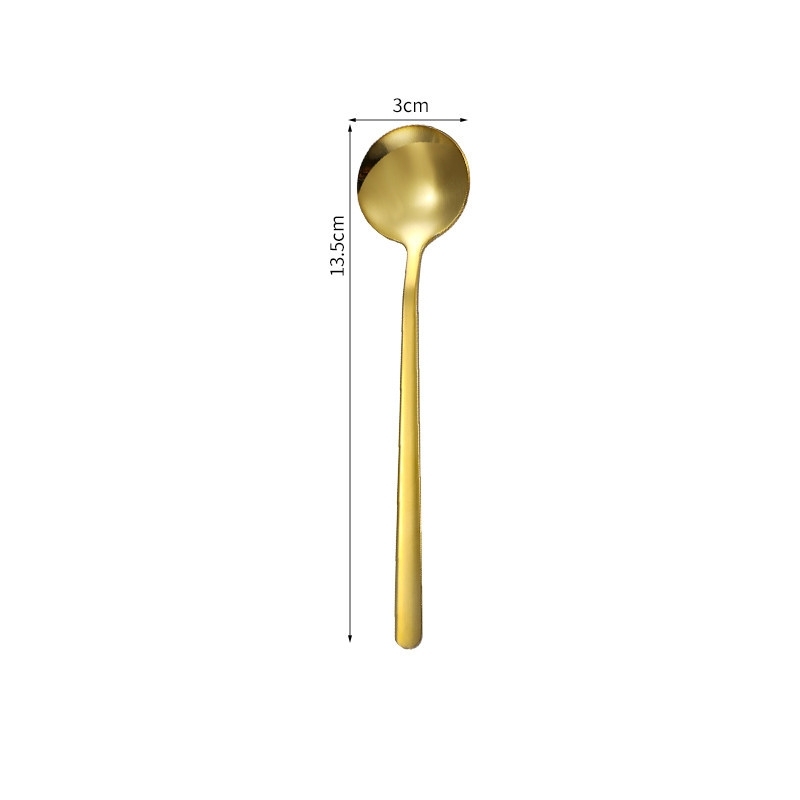Stainless Gold Steel Coffee Spoon Creative and Durable High-Value Design - MyFaceSocksAU