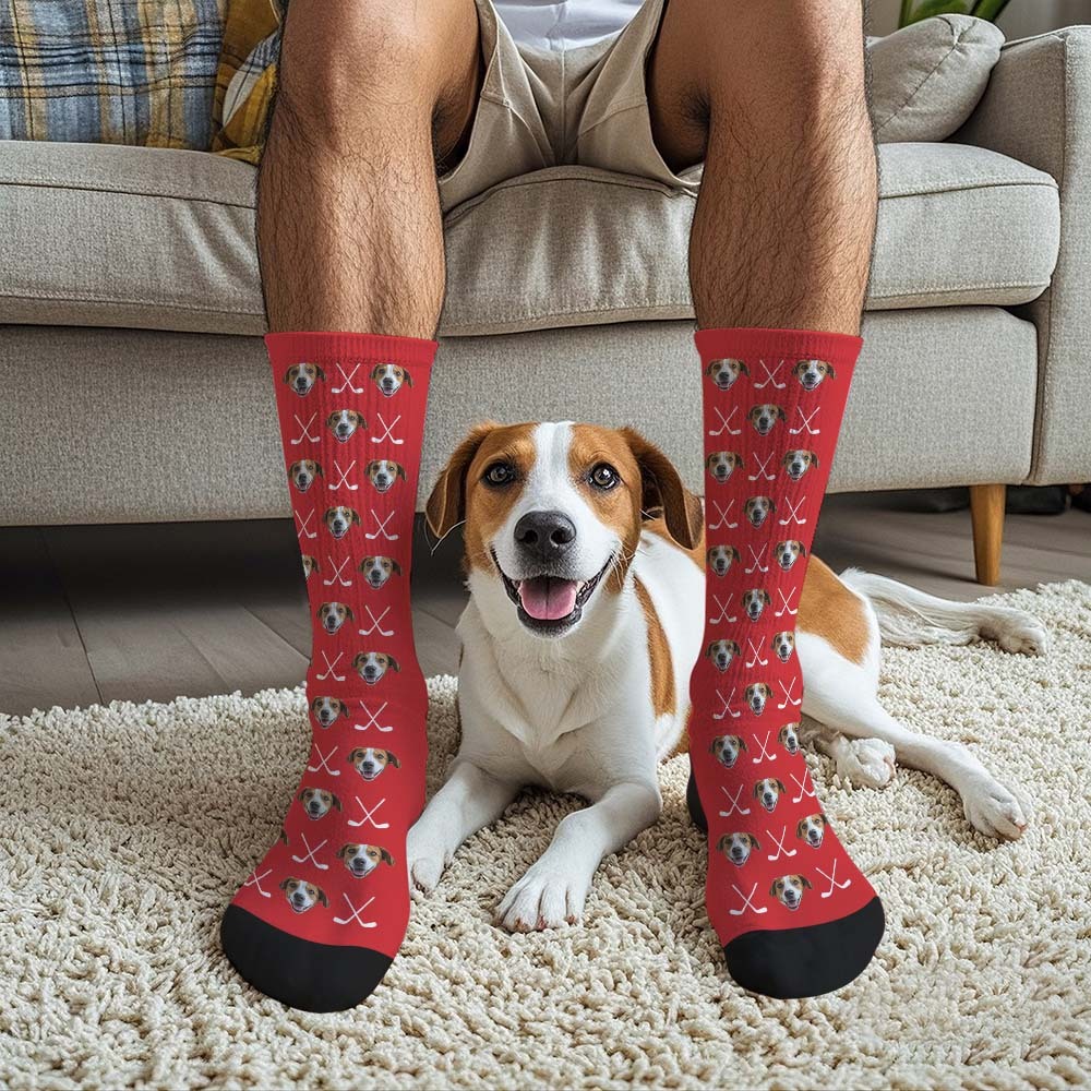 Custom Full Face Socks Golf Club Black Socks Personalized Photo Custom Design Best Gift Idea - MyFaceSocksAU