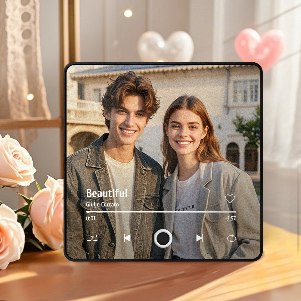 Personalized Valentines Gift Photo Album Fridge Magnet Music Wall Photo Sticker Music Movement That Can Be Played Without Cell Phone Music Fridge Magnet Pro Can Play Songs - MyFaceSocksAU