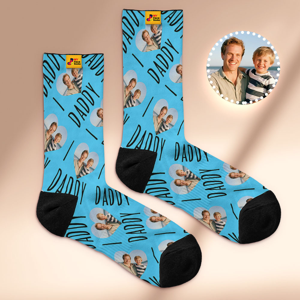 Custom Face Socks Best Ever Dad Photo Socks Photo Print Socks Colorful Dad Socks Personalized Fathers Day Gift - MyFaceSocksAU