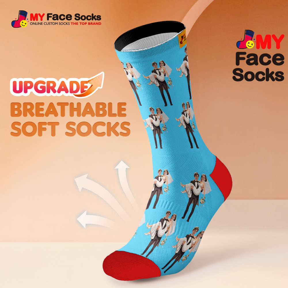 Custom Face Socks #BFF Add Multiple Photos Gift for Besties Personalized Face Socks - MyFaceSocksAU