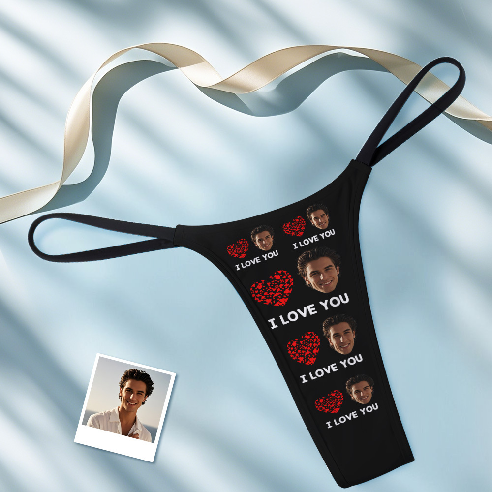 Custom Thongs Face Photo Panties Makes Me So Wet Underwear Briefs Valentine Gifts For Her - MyFaceSocksAU