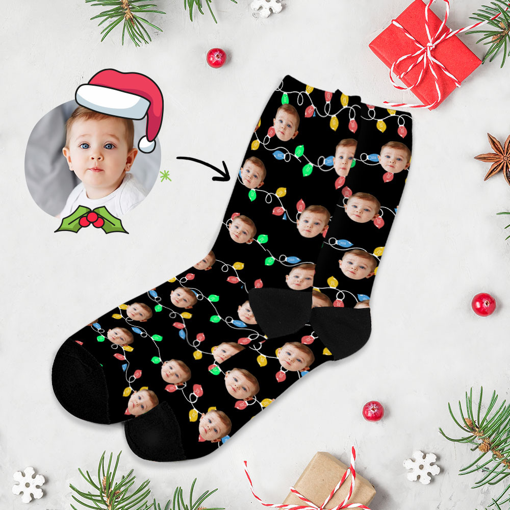 Custom Christmas Face Socks Personalized Funny Custom Designs Best Gift Idea - MyFaceSocksAU