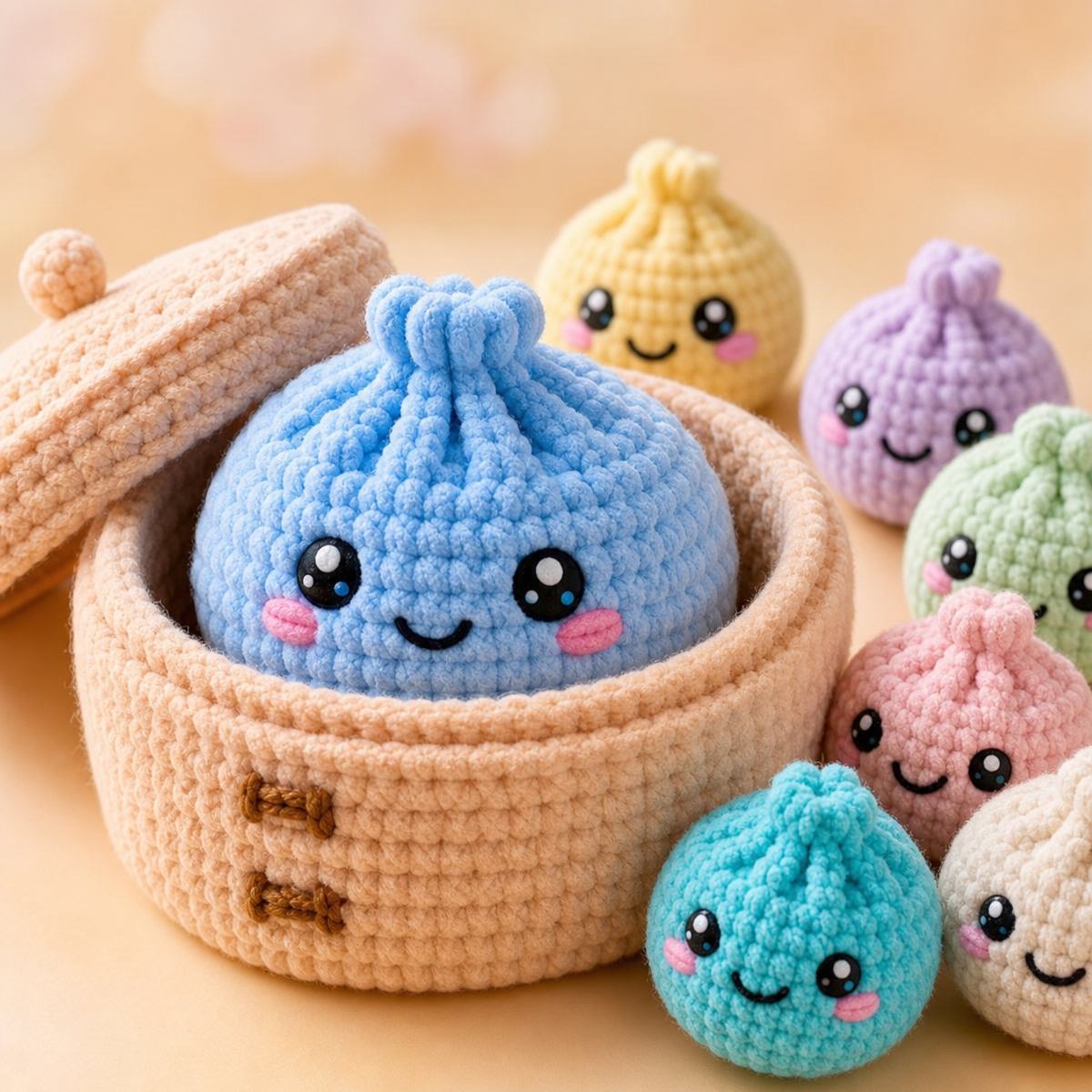 Adorable Bao Bun Crochet Gift Set Pattern – Kawaii Steamer Toy DIY for Christmas, Birthday or Just Because - MyFaceSocksAU