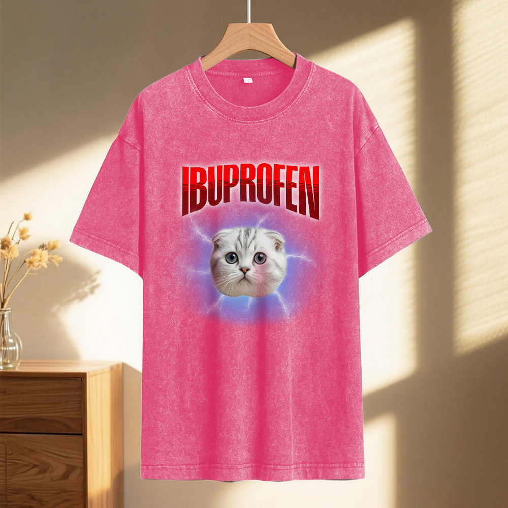 Custom Face Funny Cat Meme T-Shirt Vintage Graphic Tee with Your Photo and Text Retro 90s Style Cat Lover Shirt Unisex Pet - MyFaceSocksAU