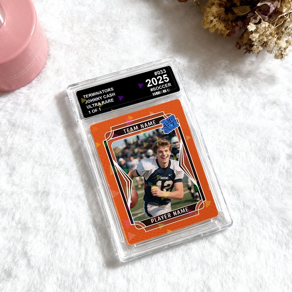 Custom Sports Trading Card Personalized Photo Portrait Card for Athletes and Fans - MyFaceSocksAU