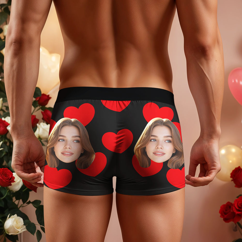 Men's Customized Face Boxer Personalised Photo Boxer Underwear For Husband Boyfriend - MyFaceSocksAU