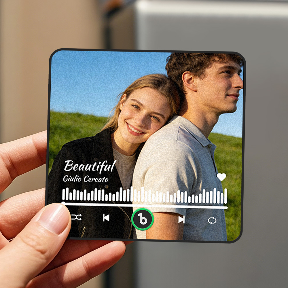 Valentine's Day Gifts Custom Music Fridge Magnet Music Album Fridge Magnet Photo Music Wall Photo Music Movement That Can Be Played Gift Idea