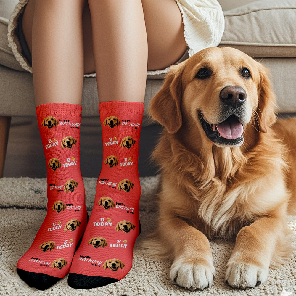 Custom Face Socks Age and Face Socks Birthday Gift Idea Happy Birthday To You - MyFaceSocksAU