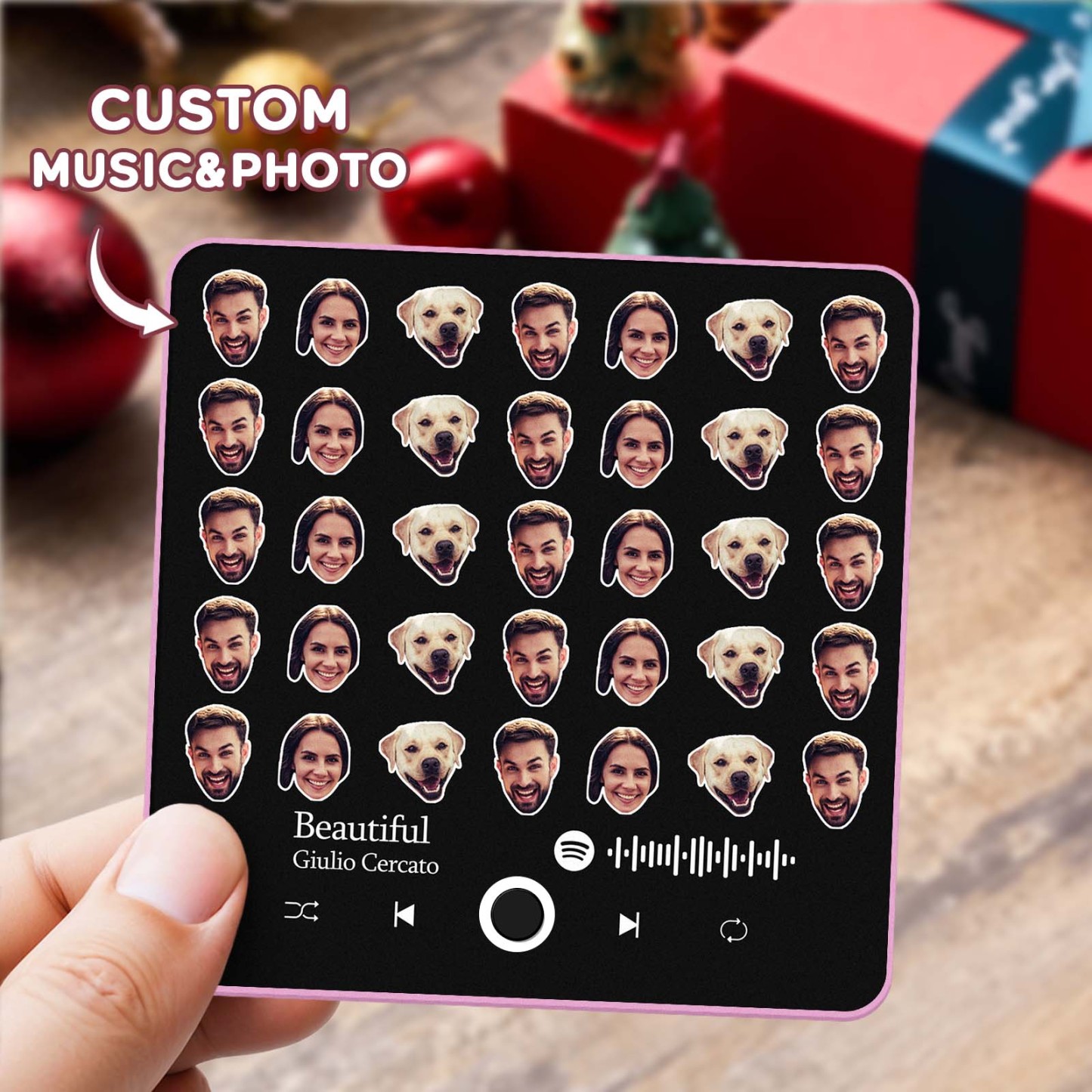 Custom Photo Album Music Fridge Magnet  Personalized Phone Music Fridge Magnet Pro Multi-Face Fridge Magnet - MyFaceSocksAU