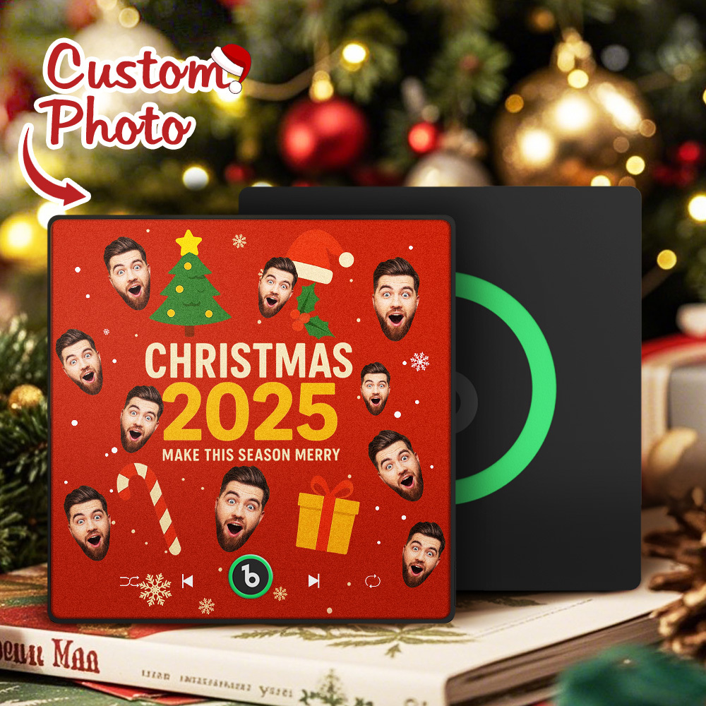 Custom Christmas Music Fridge Magnet Music Album Fridge Magnet Photo Music Wall Photo Music Movement That Can Be Played Gift Idea - MyFaceSocksAU