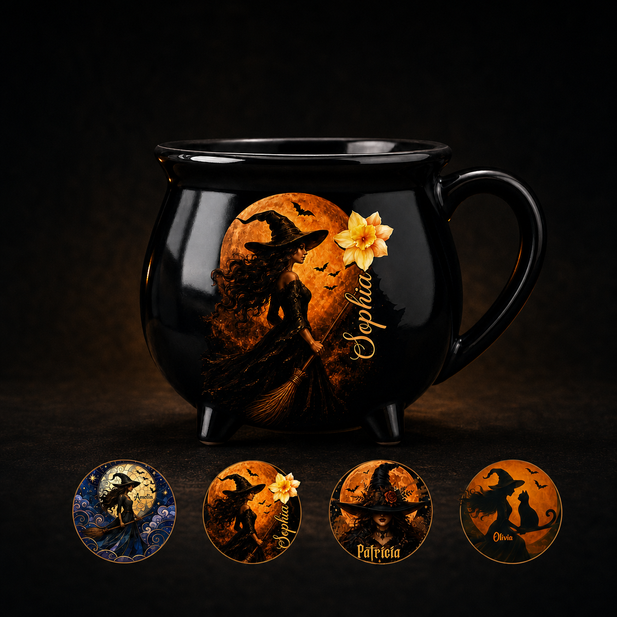 Halloween Cauldron Mug 12oz – Personalized Witch-Themed Coffee Cup for Gifts, Spooky Season Decor & Cozy Evenings - MyFaceSocksAU
