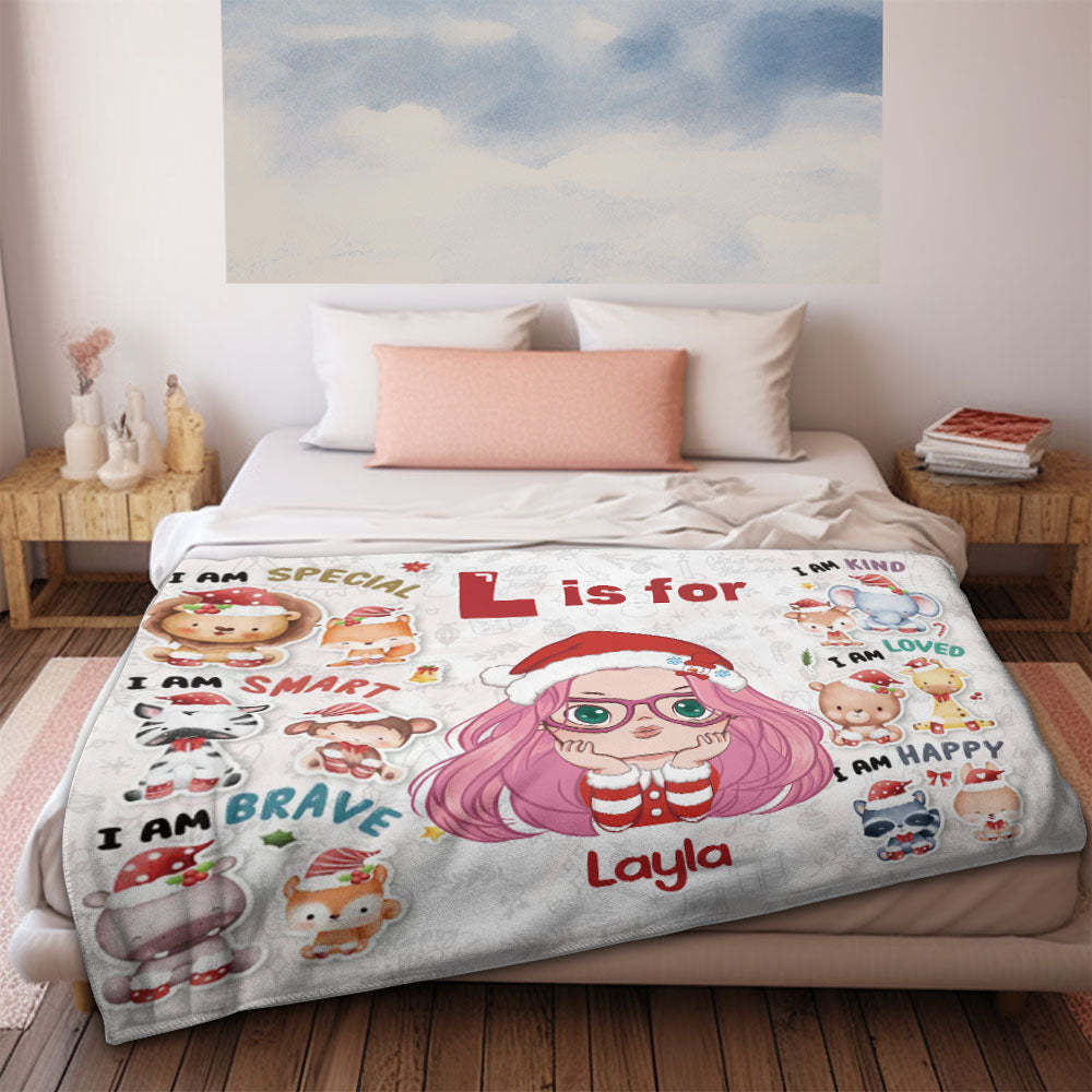 Custom Cartoon Character Blanket Creative Christmas Blanket Gift for Kids - MyFaceSocksAU