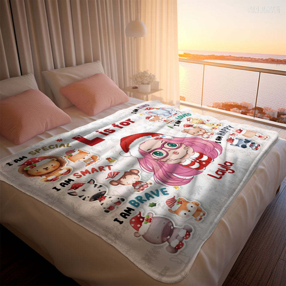 Custom Cartoon Character Blanket Creative Christmas Blanket Gift for Kids - MyFaceSocksAU