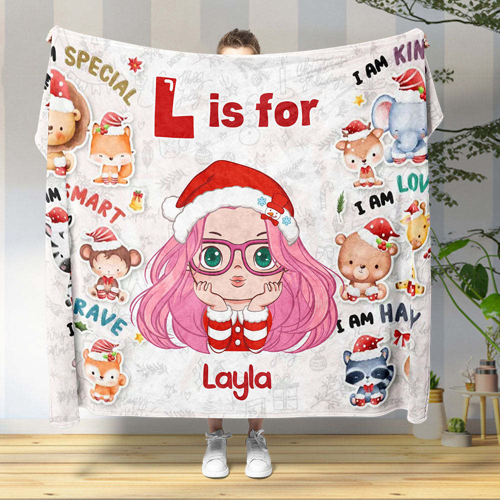 Custom Cartoon Character Blanket Creative Christmas Blanket Gift for Kids - MyFaceSocksAU