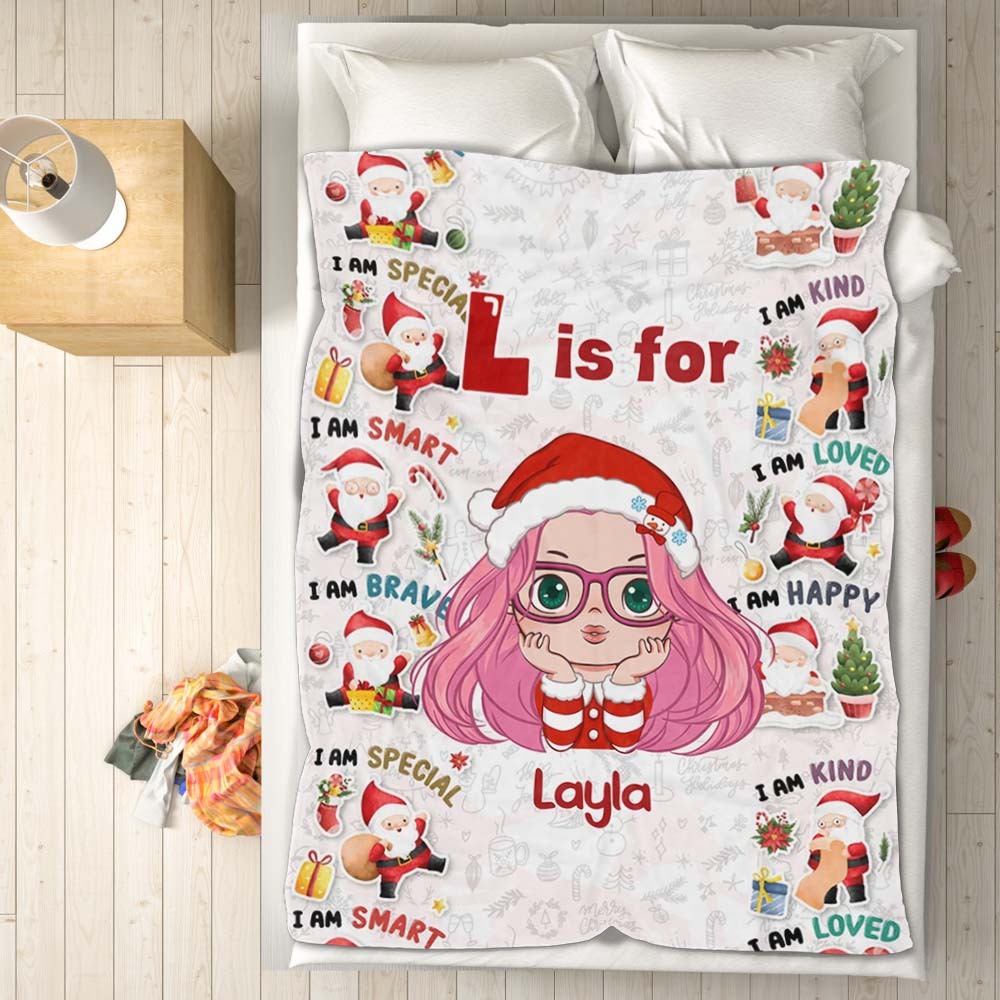 Custom Cartoon Character Blanket Creative Christmas Blanket Gift for Kids - MyFaceSocksAU