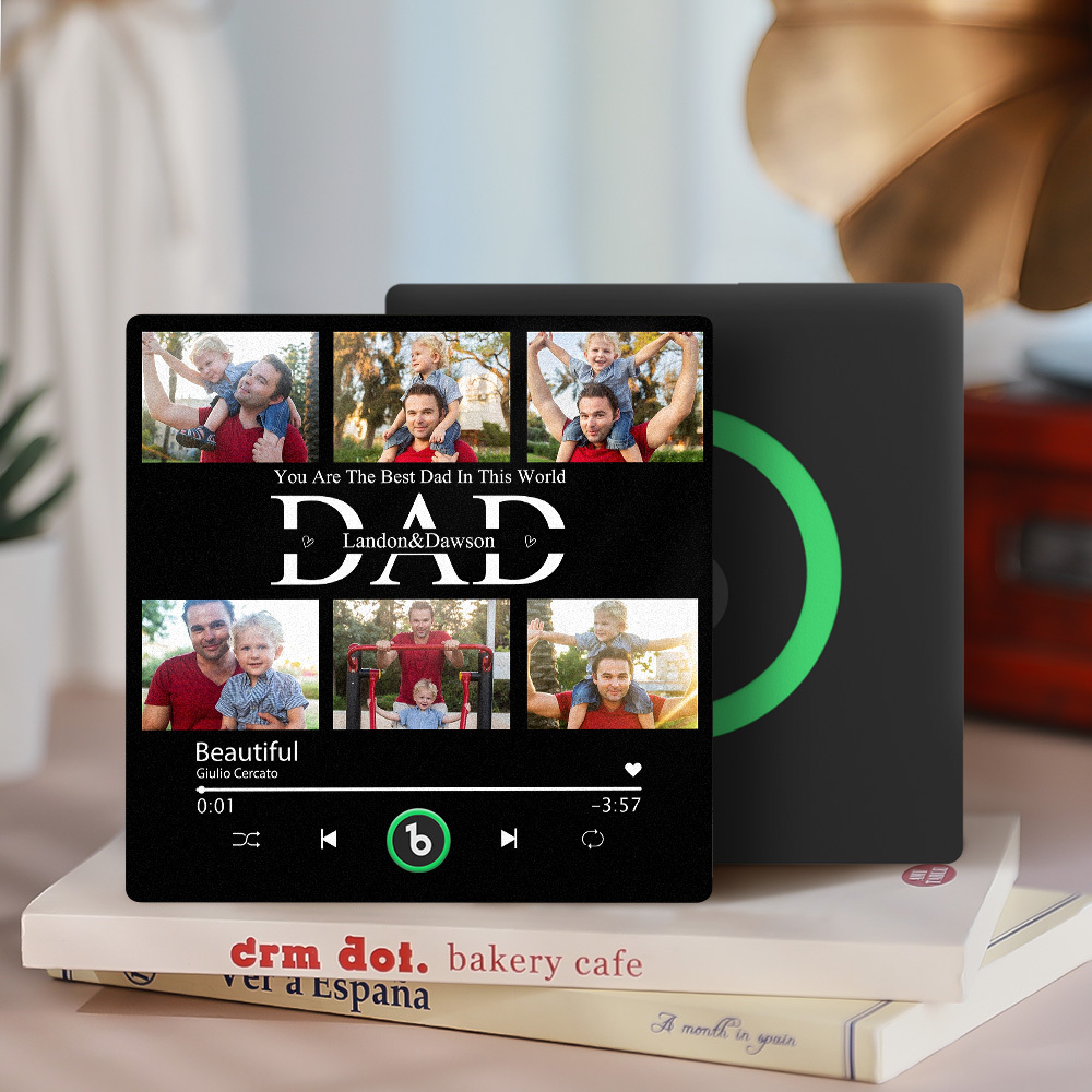 Custom Music Fridge Magnets Custom Music Fridge Magnet Colorful Frame Album Fridge Magnet Can Play Songs Gift for Dad - MyFaceSocksAU